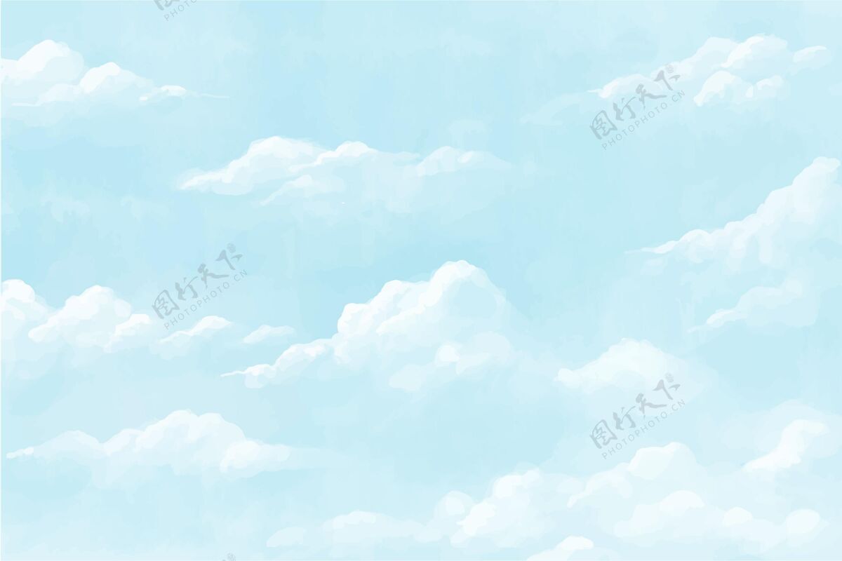 背景手绘水彩粉彩天空背景水彩水彩背景手绘