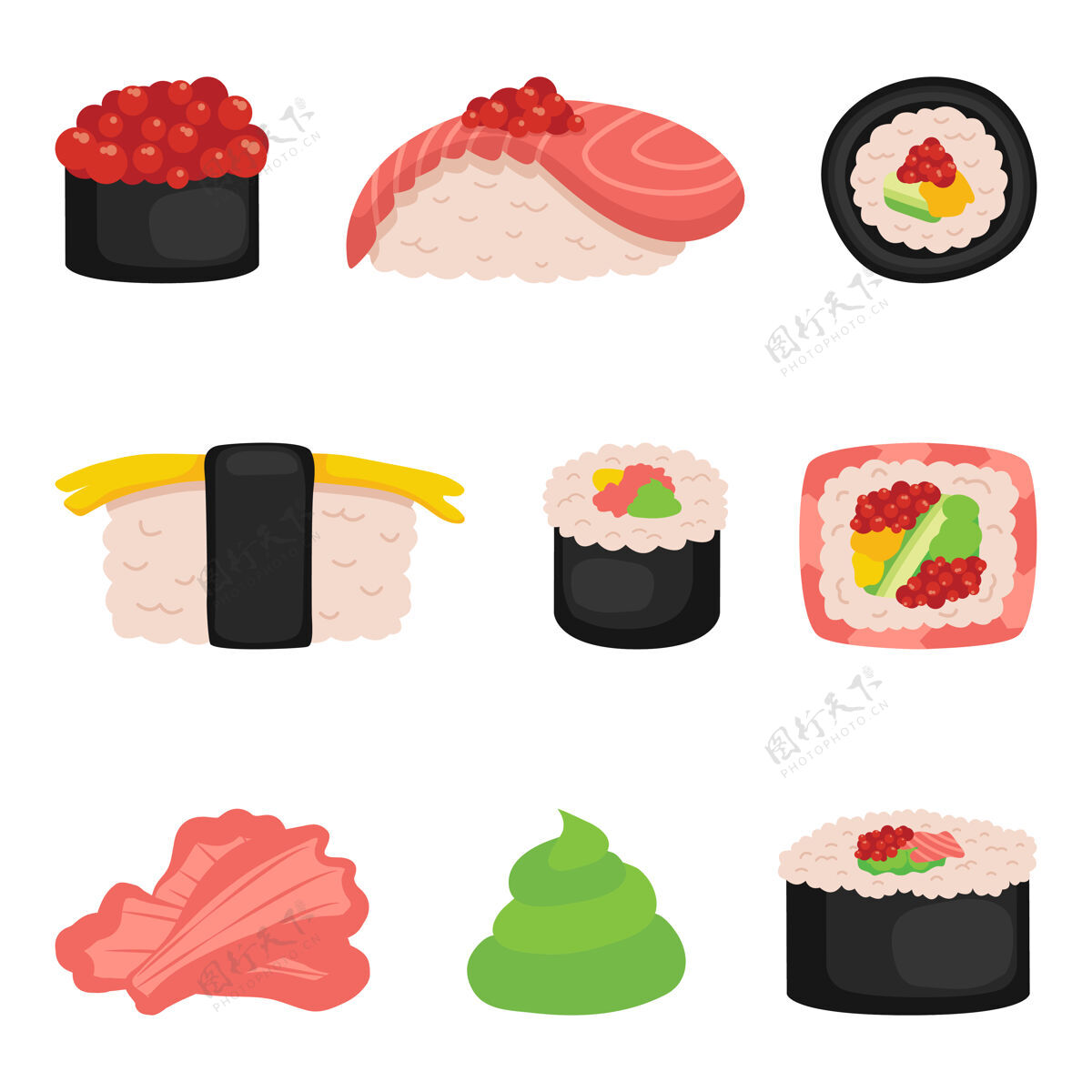 卷寿司 白面包卷日本寿司鱼