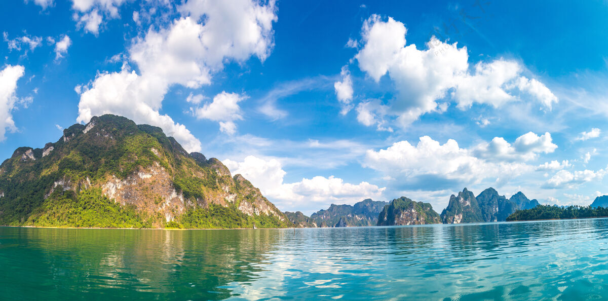 旅游卓兰湖 泰国考索国家公园水自然全景
