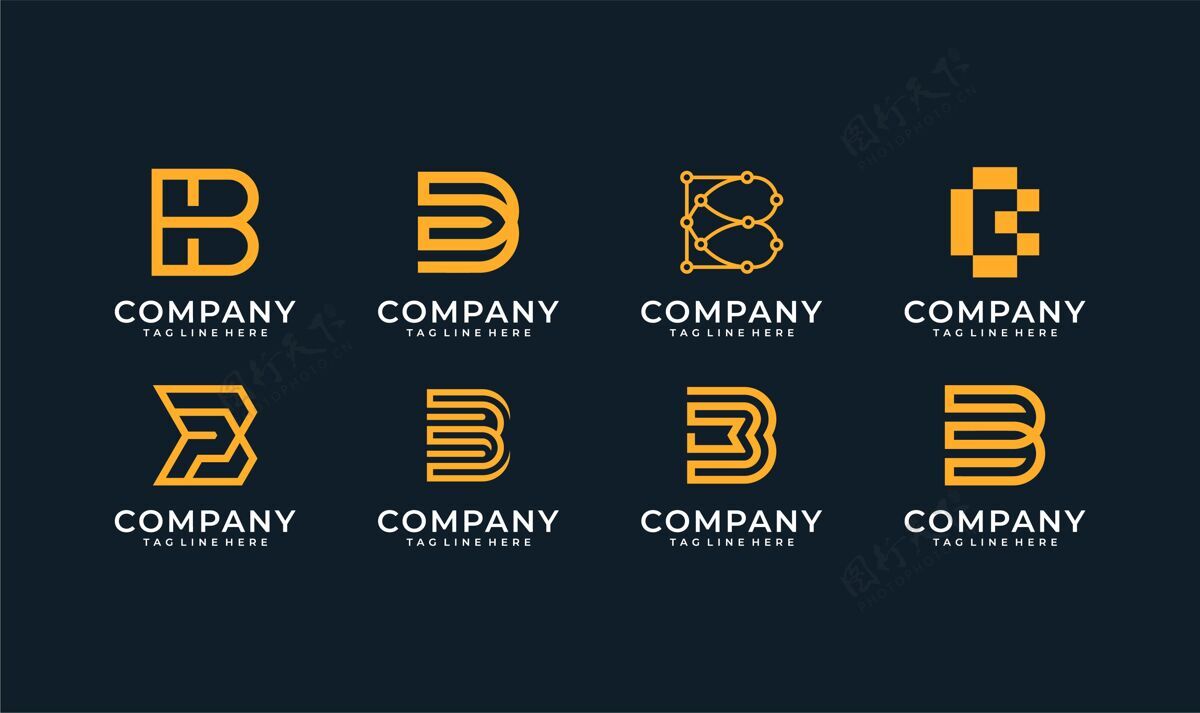 公司现代灵感字母标志设计系列创意现代身份