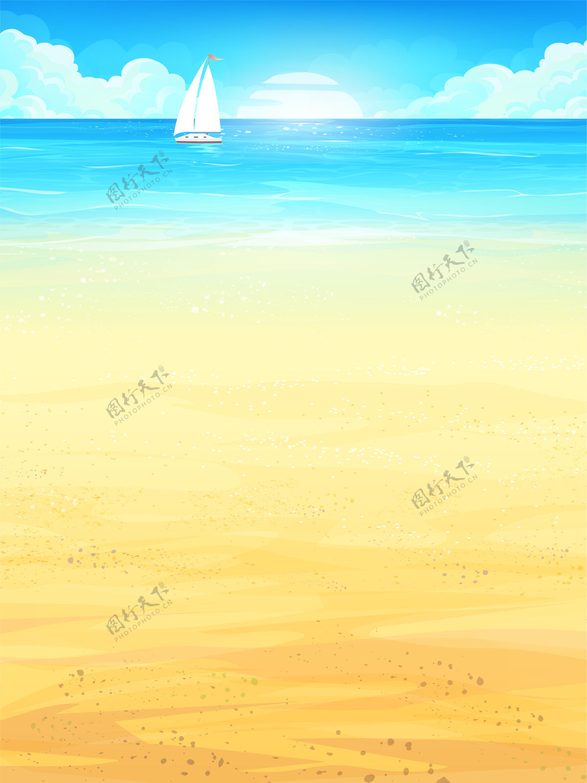 船暑假阳光插画海洋海洋海洋
