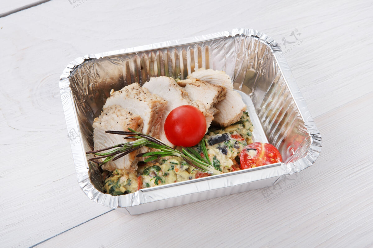烹饪盒装健康食品食品配送理念餐厅健康美食