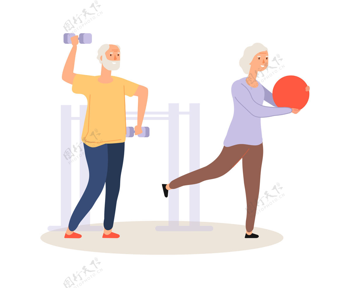 训练老年人积极生活老年人训练健康活跃健身