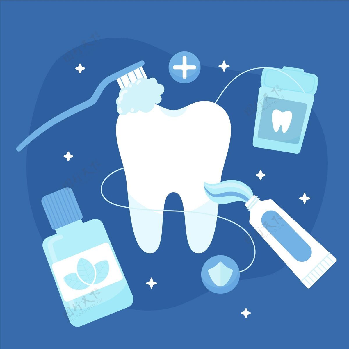 正畸牙科护理概念图健康口腔卫生健康