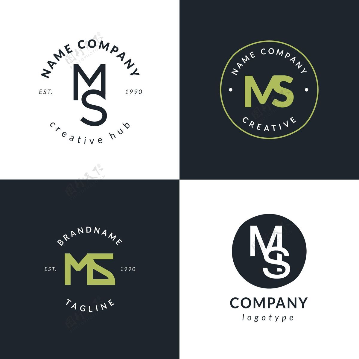 标识模板平面设计ms标志系列企业标识企业标识品牌