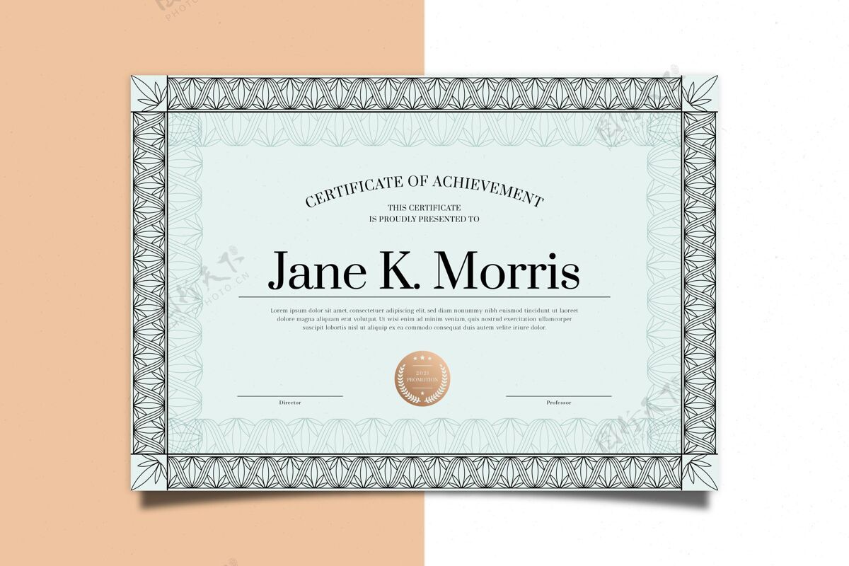 手绘雕刻手绘装饰证书模板认证业务业务证书