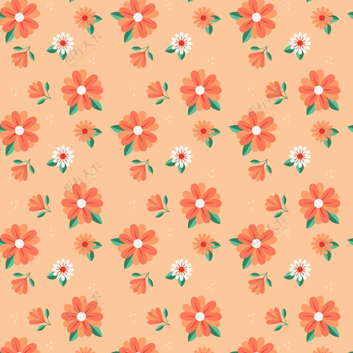 装饰桃色花卉图案设计图案花卉平面设计