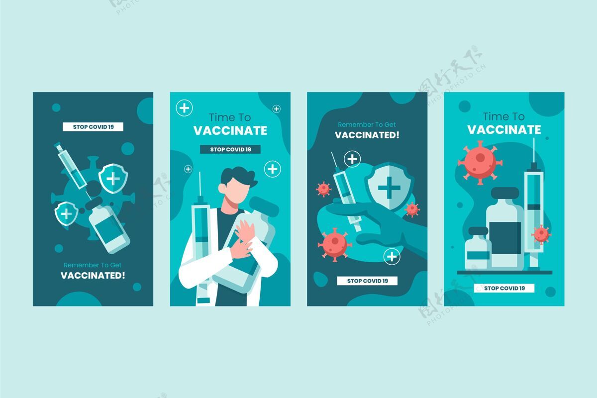 病毒平板疫苗instagram故事集疾病大流行社交媒体模板