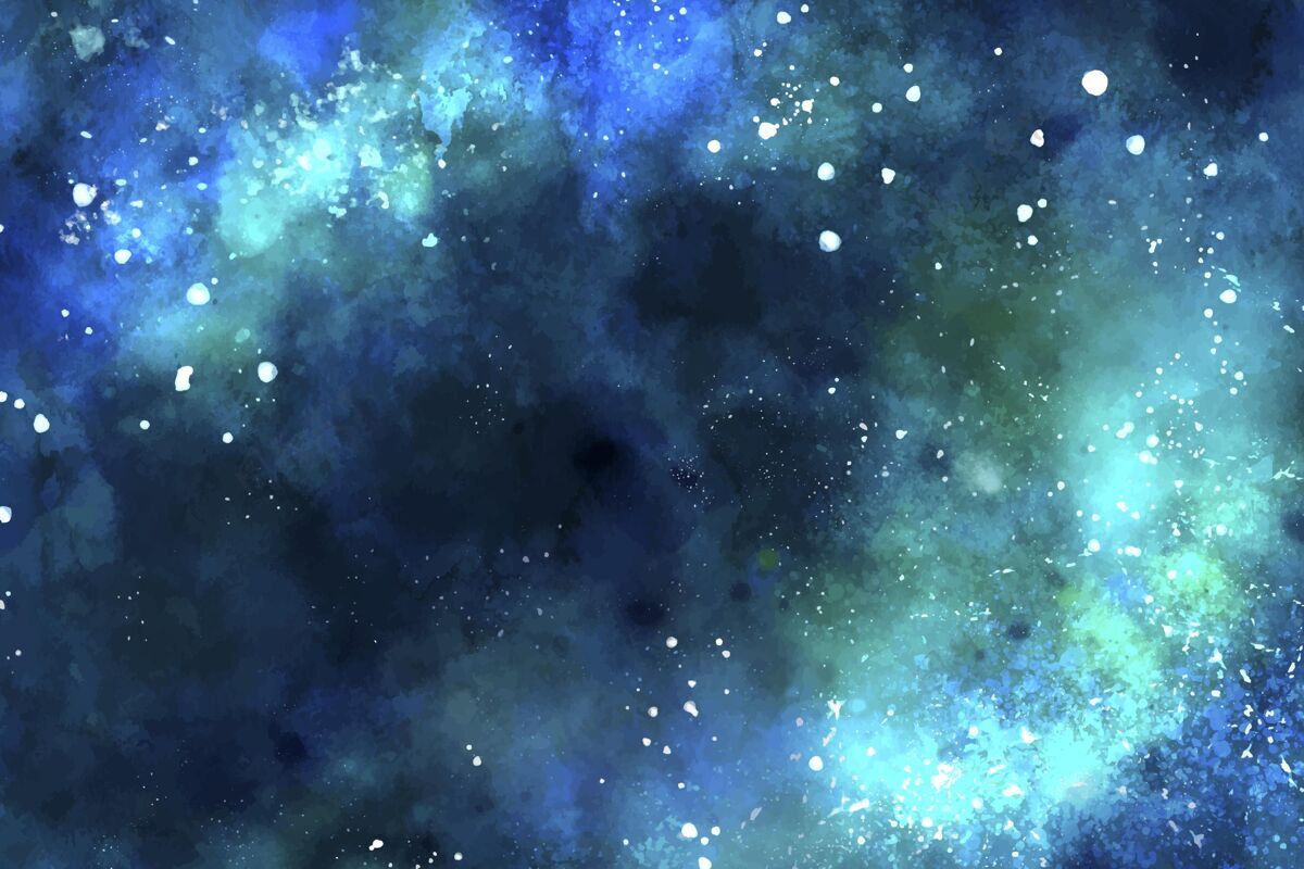 背景水彩银河背景手绘天文学恒星
