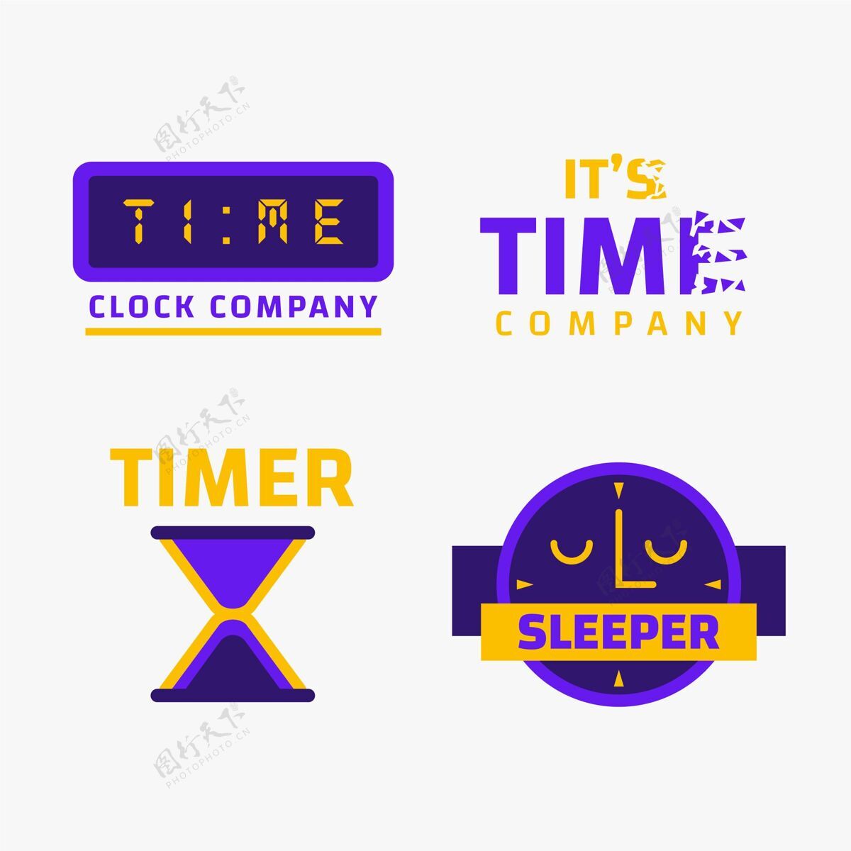 品牌时间标志模板集时间标识企业标识
