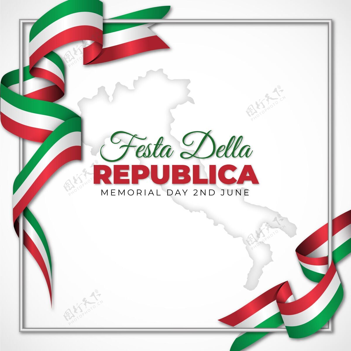 意大利共和国渐变节插图意大利共和国日梯度