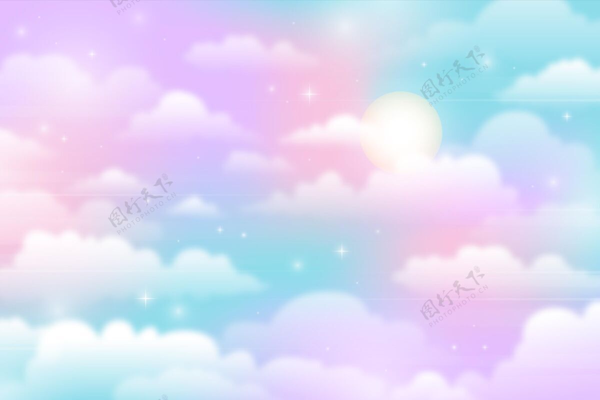 天空墙纸渐变柔和的天空背景粉彩颜色粉彩背景天空
