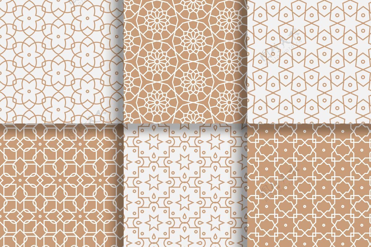 阿拉伯图案平面线性阿拉伯模式收集线性图案设计分类