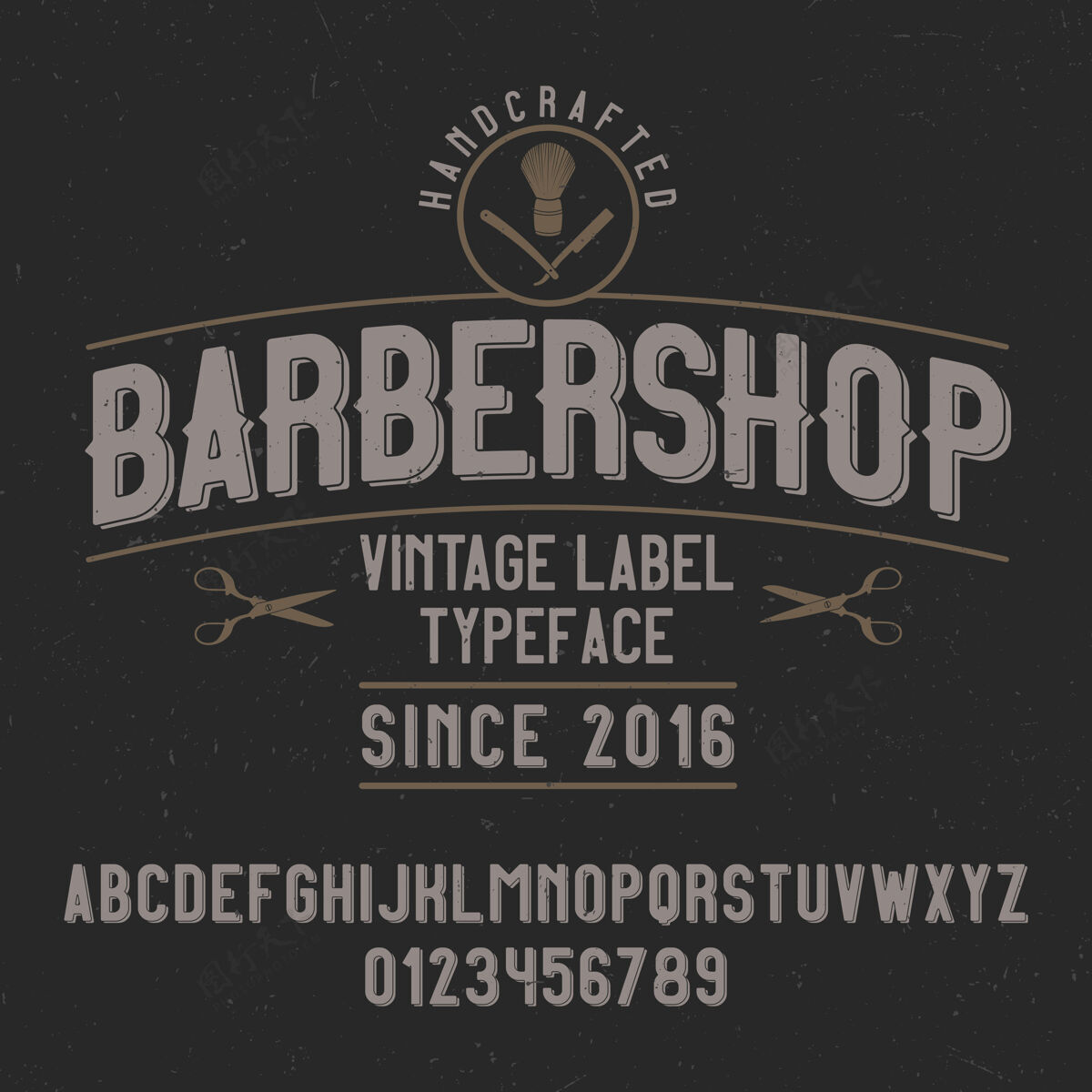 理发师复古字体命名为barbershop.good字体使用任何复古标志类型西方复古