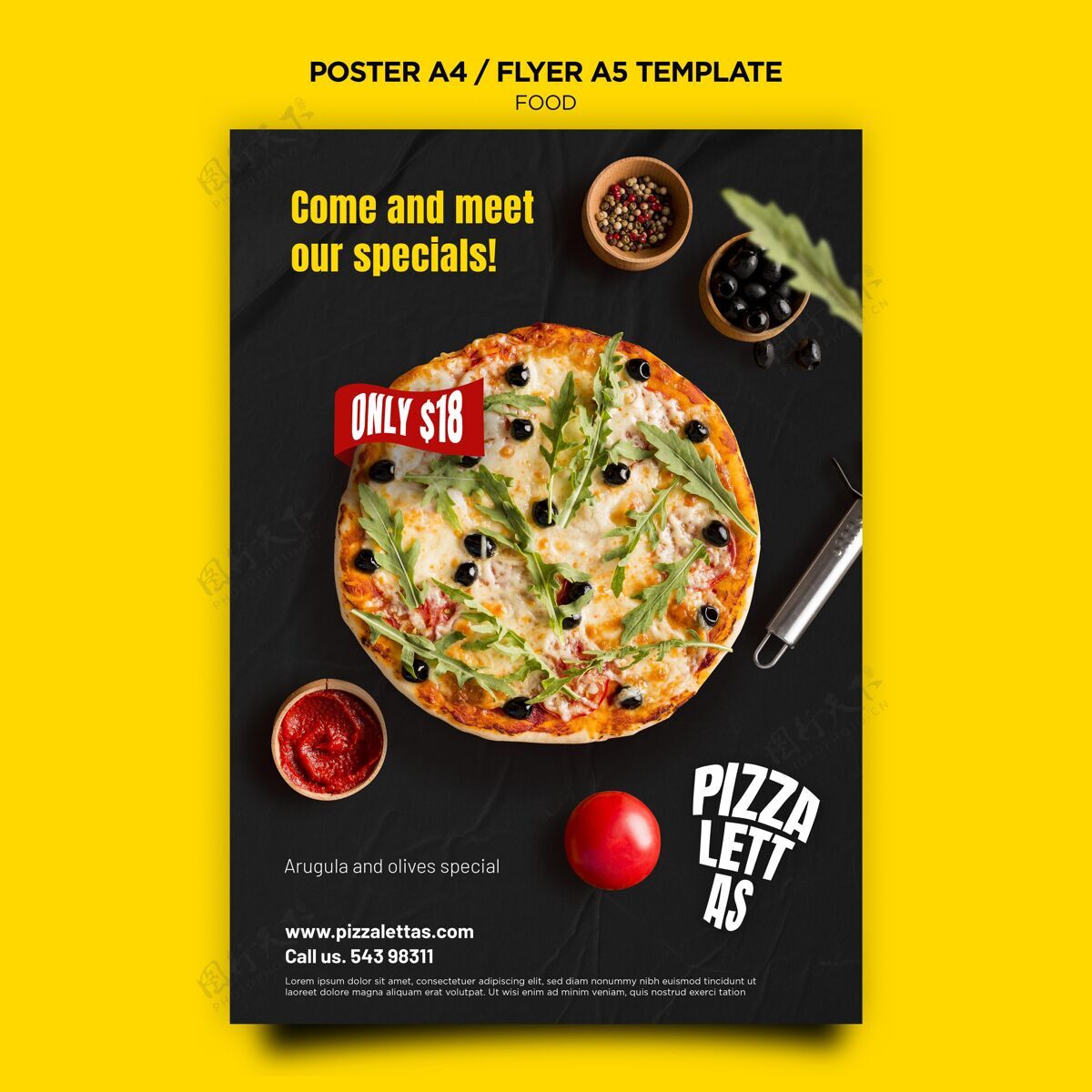 海报模板意大利美食海报模板新鲜食品报价意大利