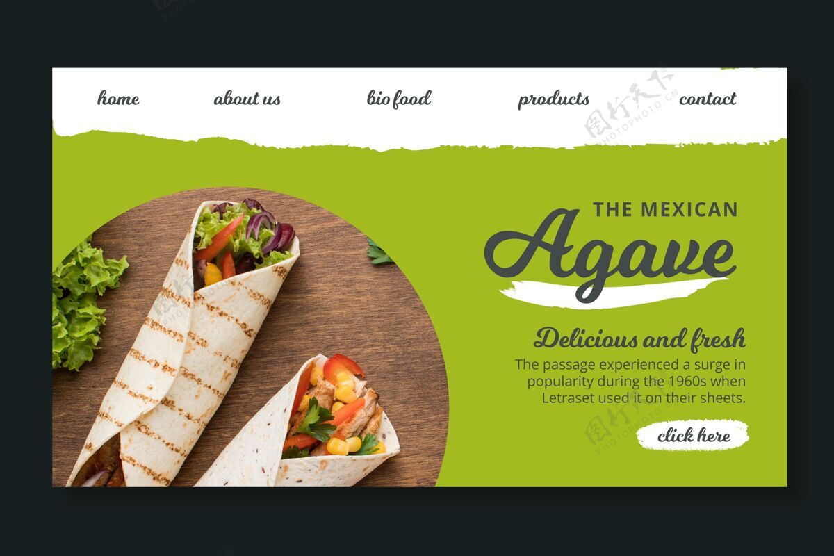 网页模板墨西哥食品登录页模板饮食墨西哥食品主页