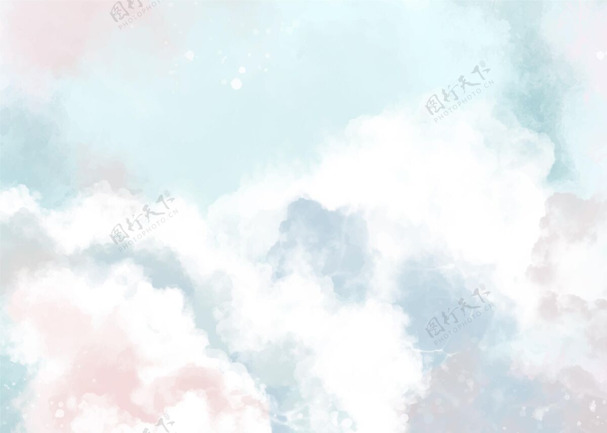 粉彩手绘水彩粉彩天空背景背景墙纸粉彩背景