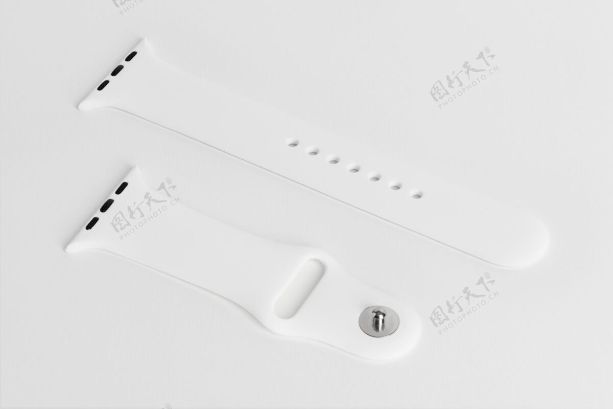 智能Smartwatch简单的白色表带套装设备手镯触摸屏