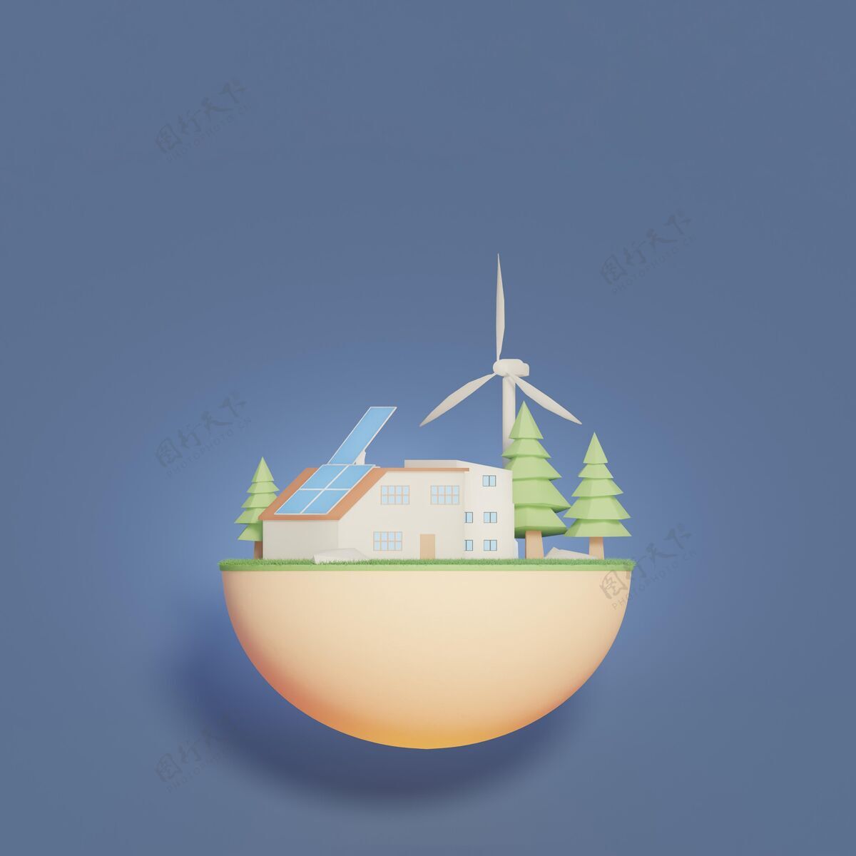 3d3d环境项目场景环保风能生态能源