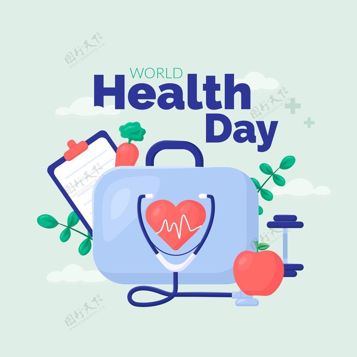 健康专业世界卫生日插图全球4月7日世界卫生日