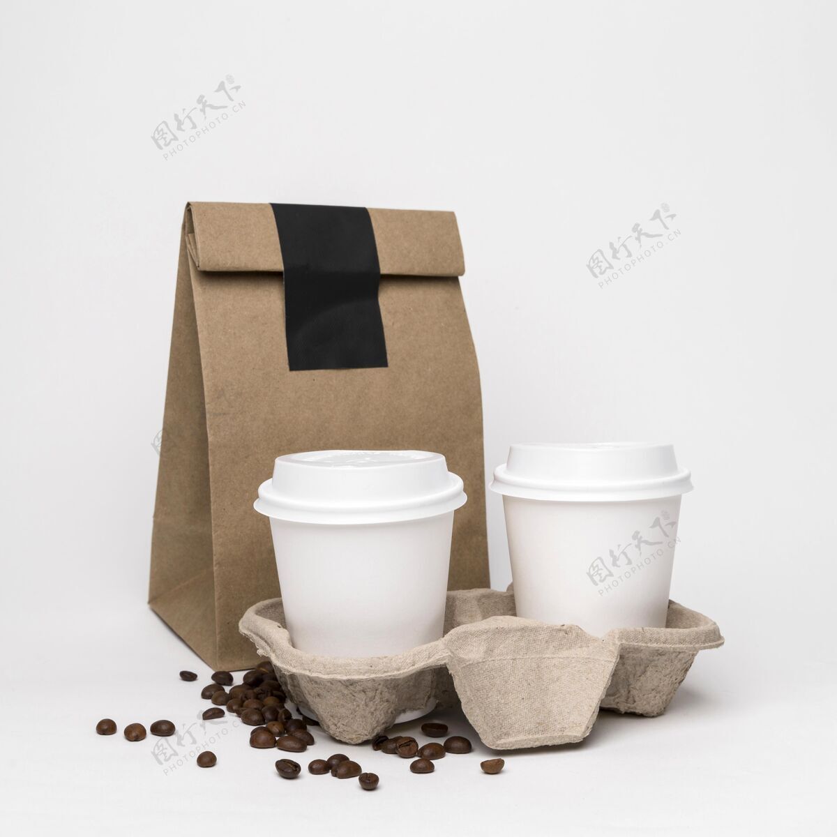 咖啡咖啡豆塑料杯咖啡杯纸袋塑料杯