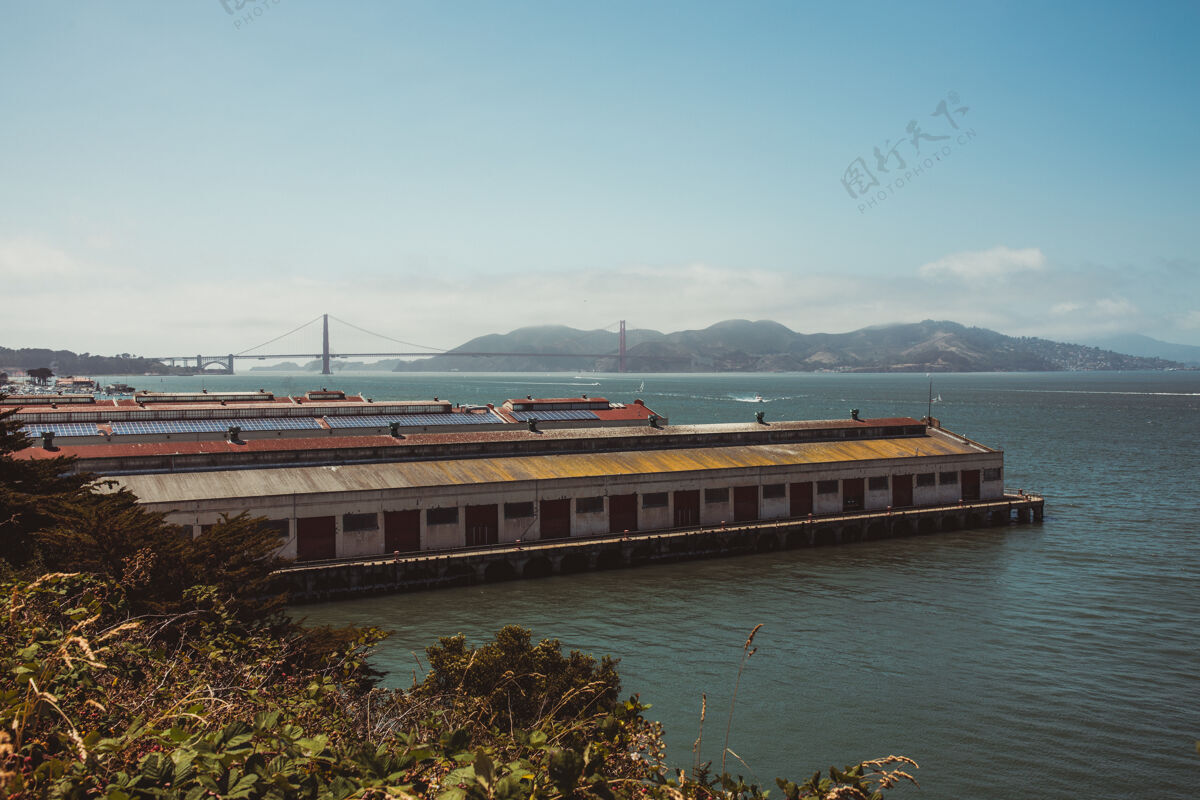 自然白天 棕色和白色的火车在水上的铁路桥上渡船船船
