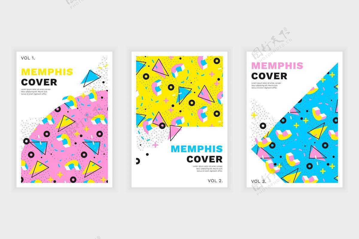 几何孟菲斯设计封面系列设置订阅孟菲斯