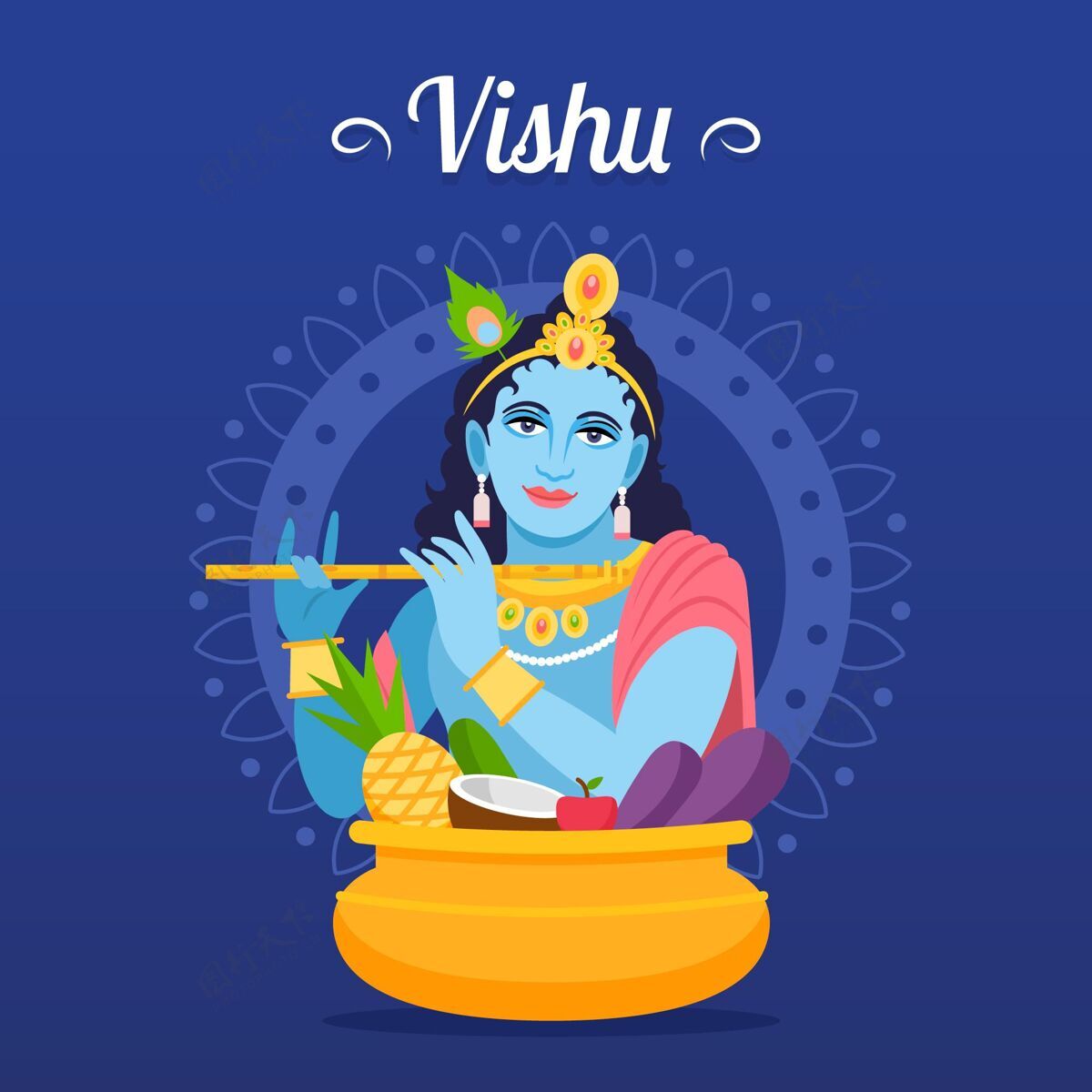 平面平面设计vishu插图印度教印度教印度