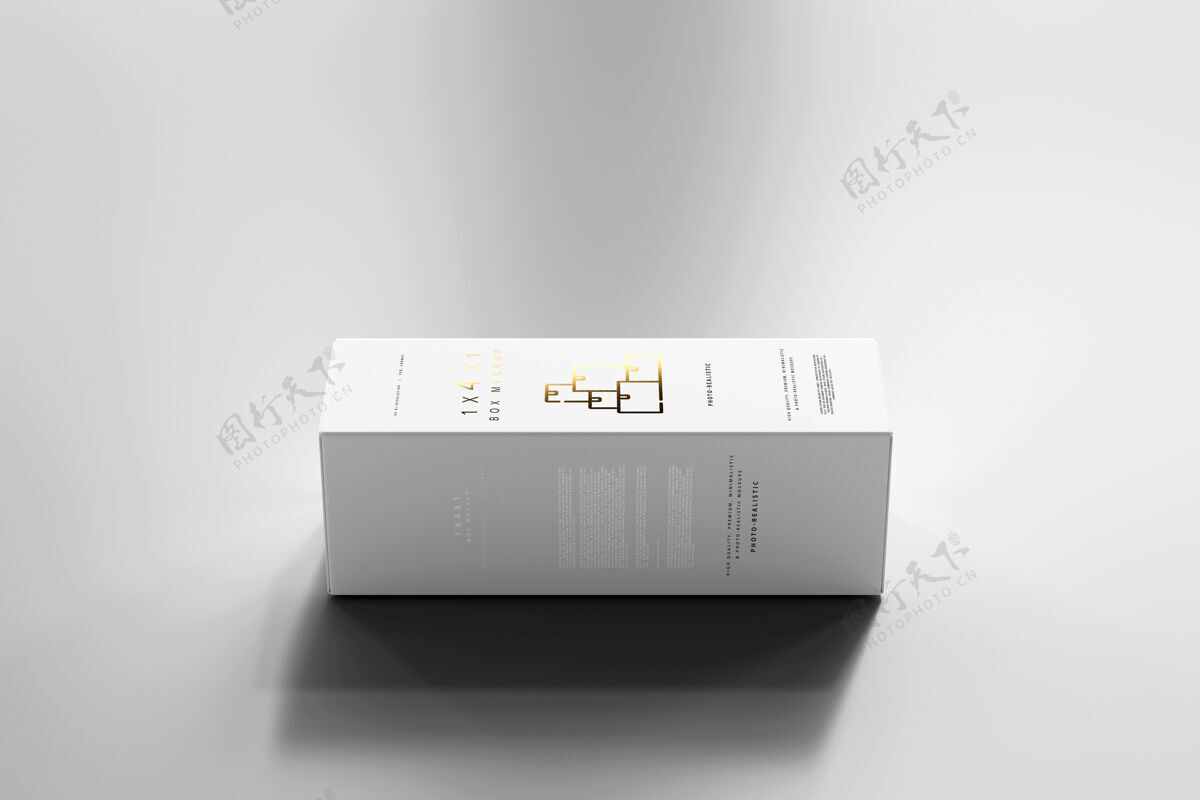 专业孤立的盒子模型品牌3d渲染简单