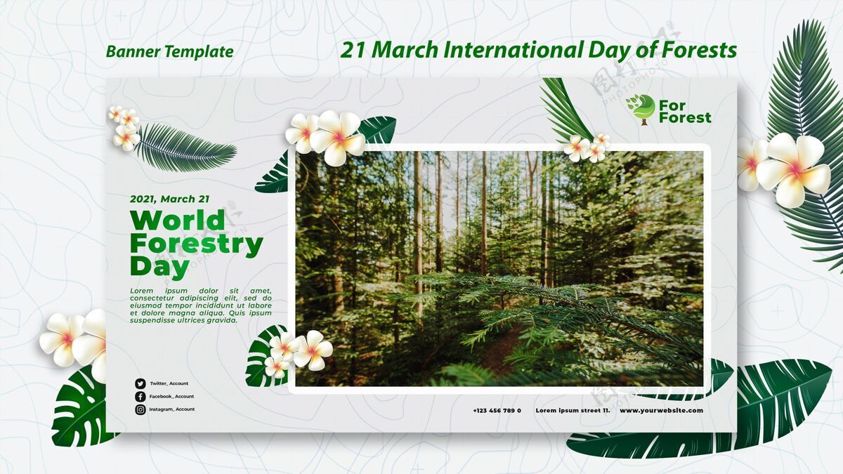 横幅国际森林日横幅国际模板全球