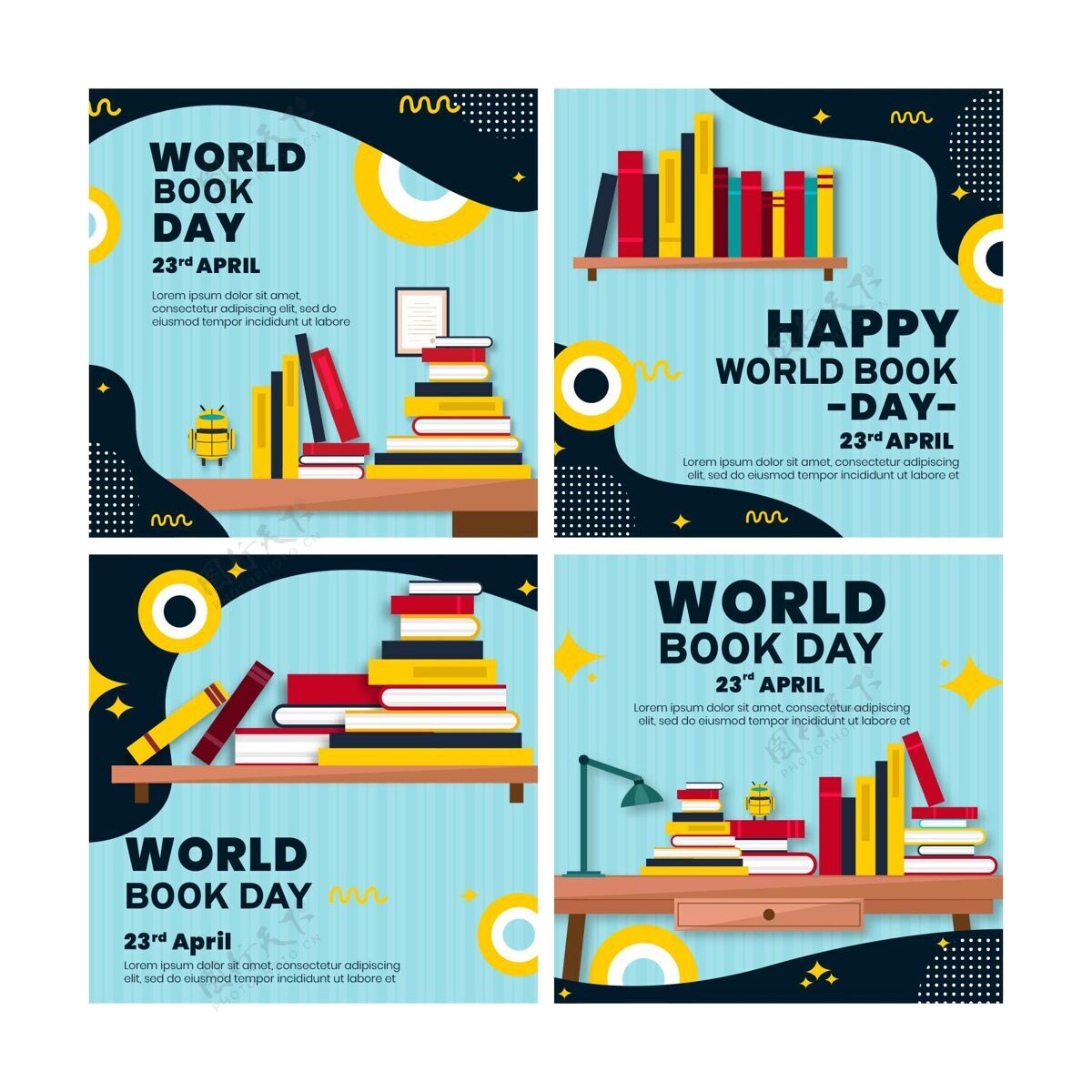 情报Instagram为世界图书日庆祝活动发布了一系列文章图书收藏4月23日