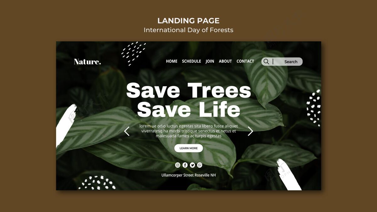 森林国际森林日登陆页保护网页模板环境