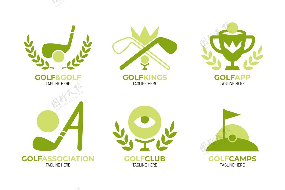 标志平面高尔夫标志系列形象高尔夫标志体育