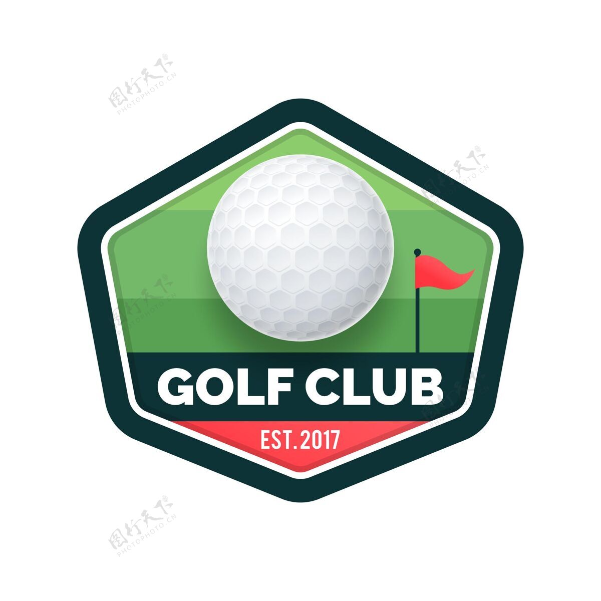 企业梯度高尔夫标志模板品牌标志模板商业标志