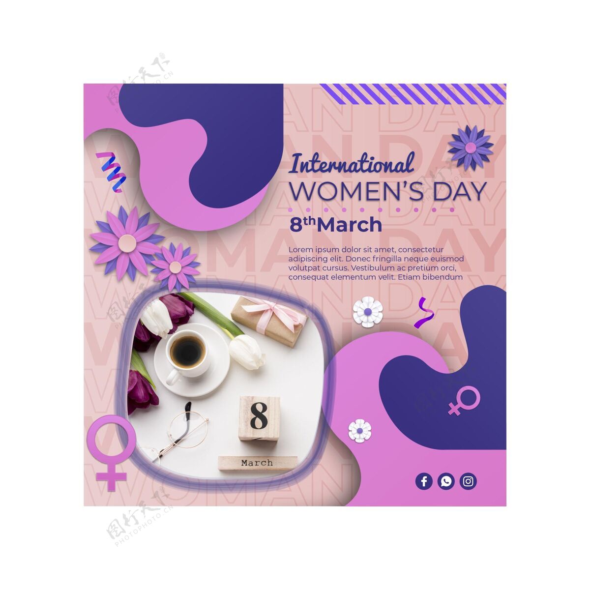 国际国际妇女节广场传单模板传单妇女权利妇女和女孩节