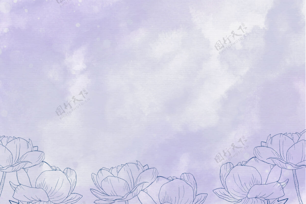 手绘水彩花卉背景粉彩背景水彩