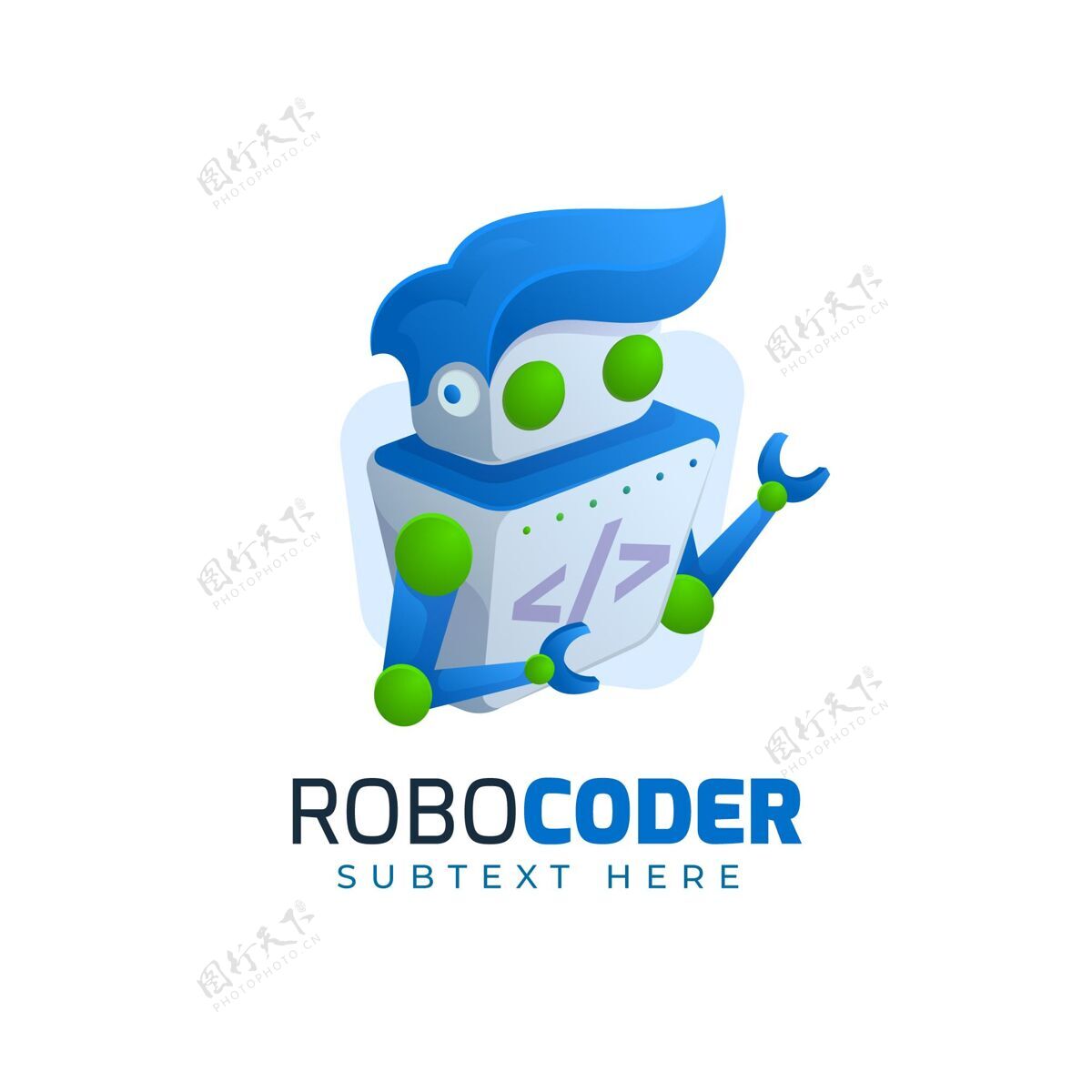 CorporateRobocoder徽标网页模板BrandingLogoBrand