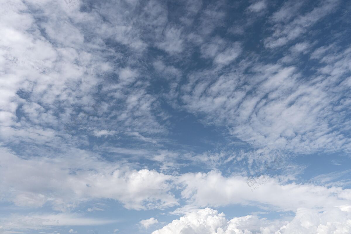 天气蓝天白云横拍自由空气天