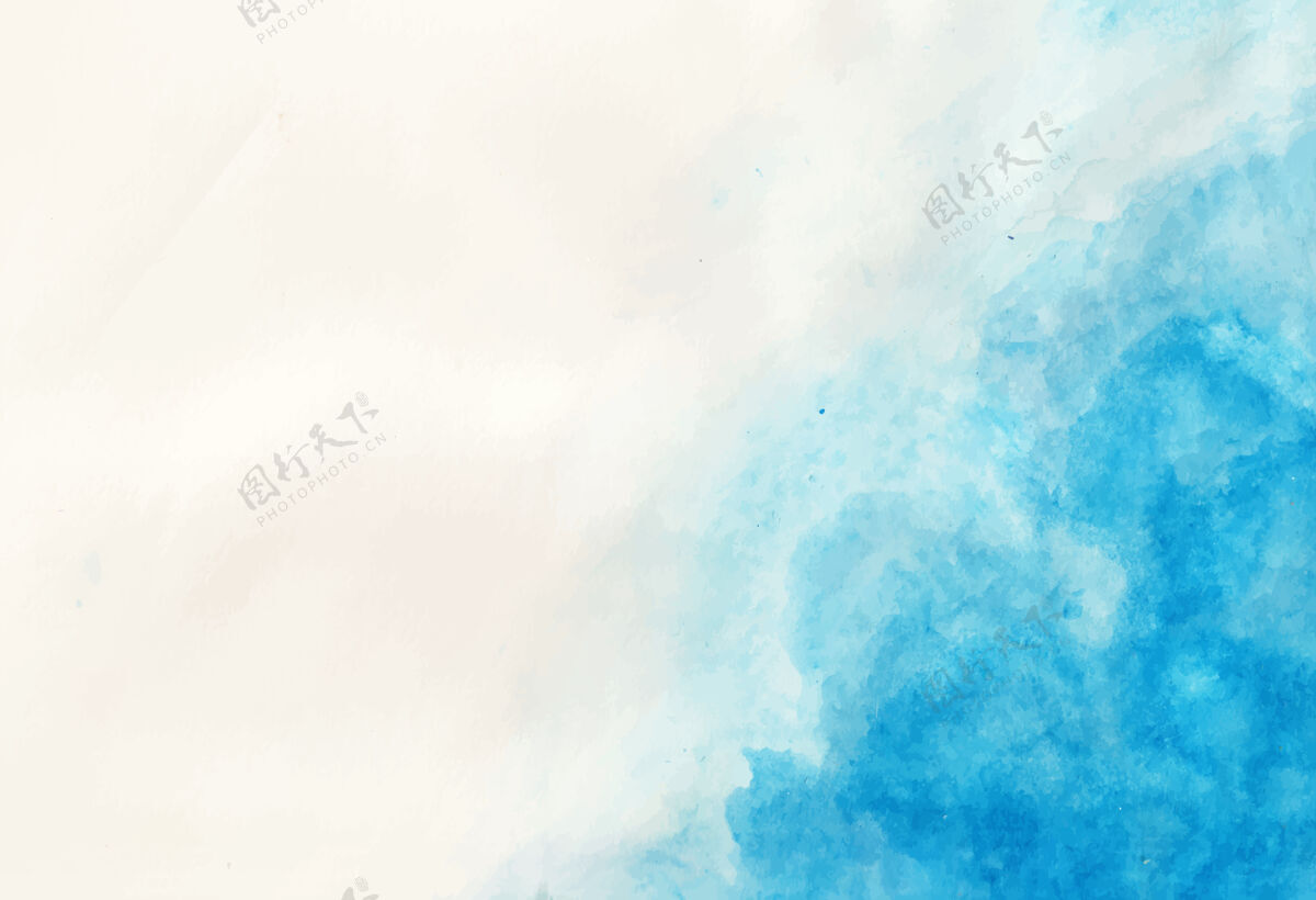 水彩画背景水彩与蓝色详细的背景手水彩画背景