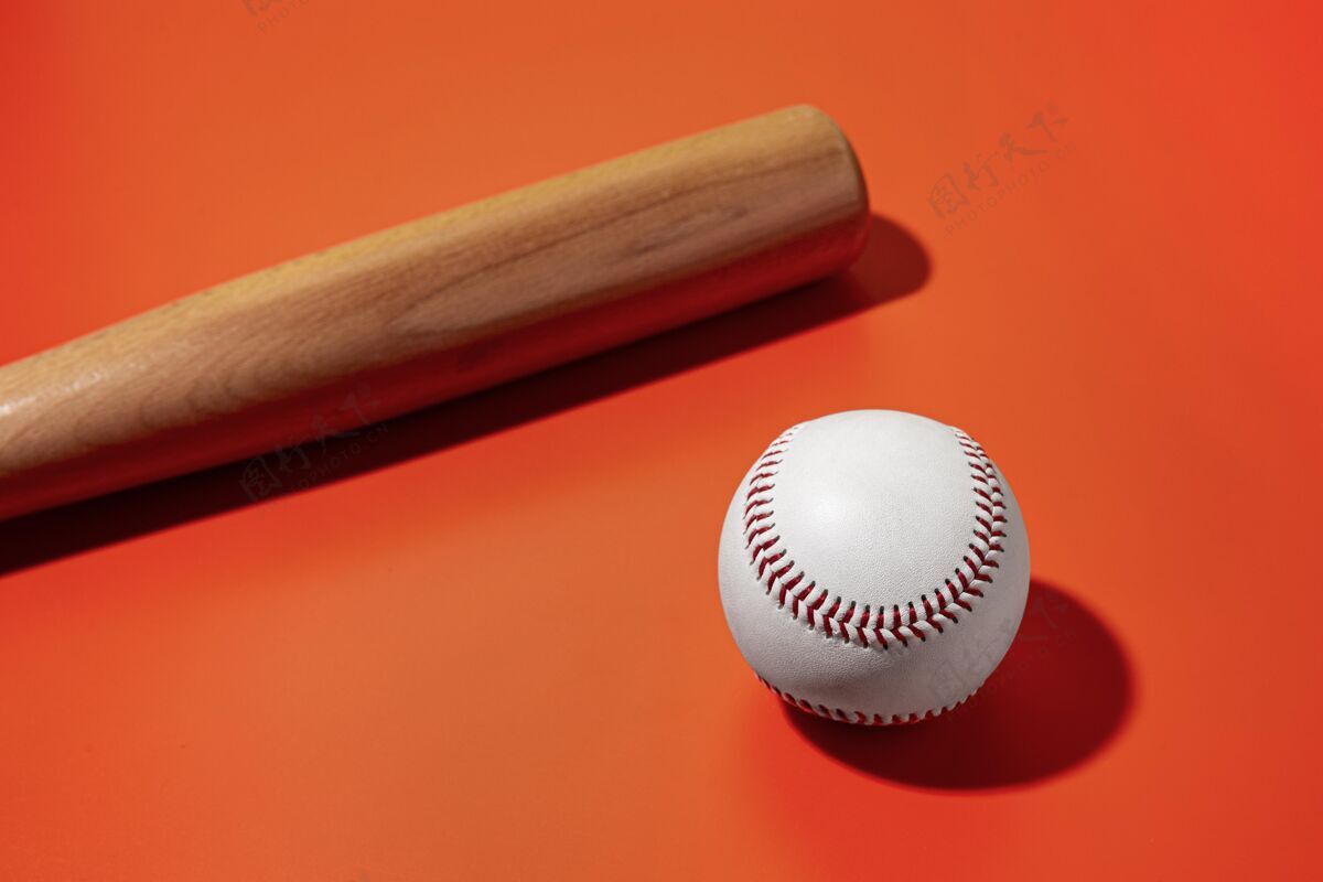 生活高角度棒球棒球棒静止生活木头