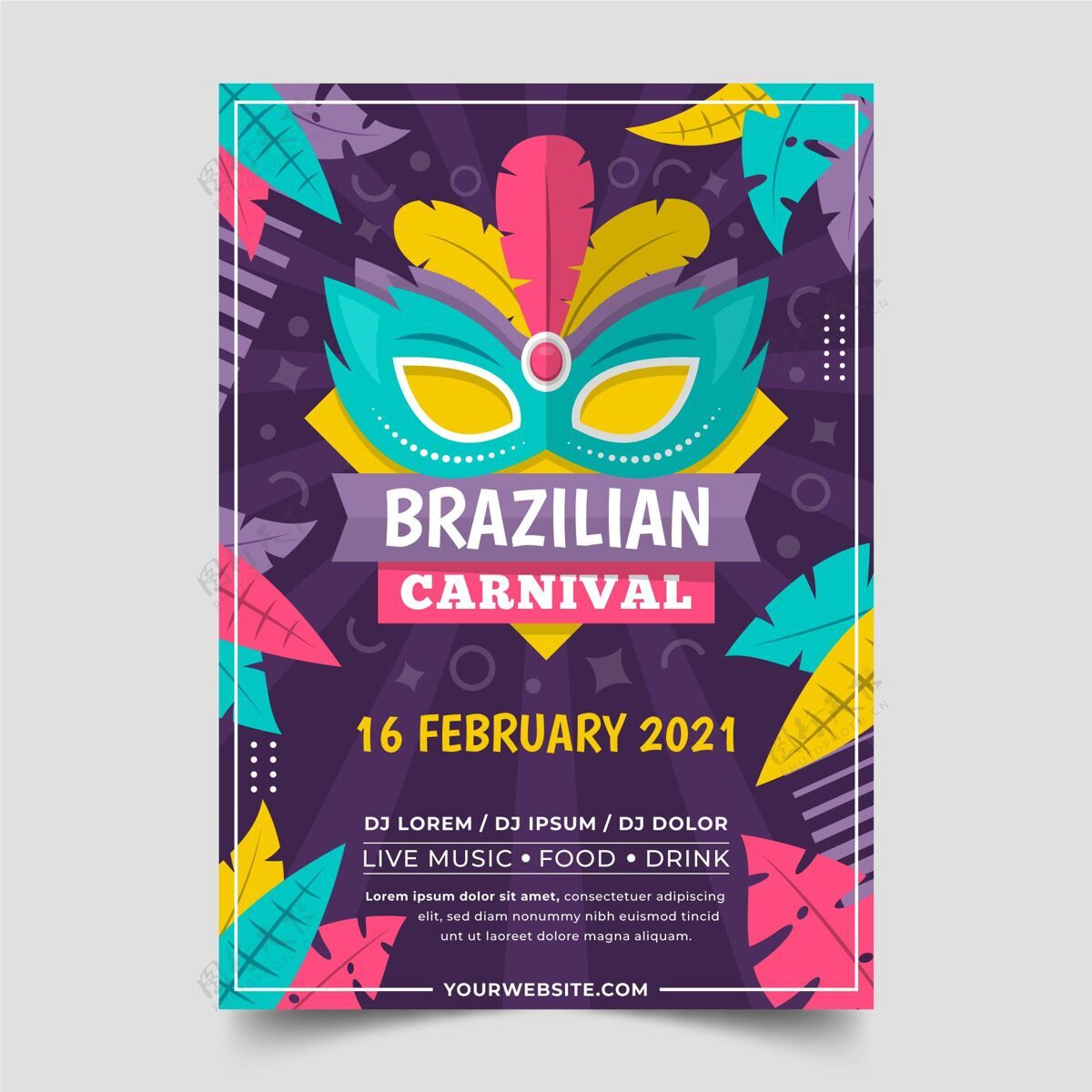 巴西嘉年华平面设计巴西嘉年华海报模板模板平面设计平面