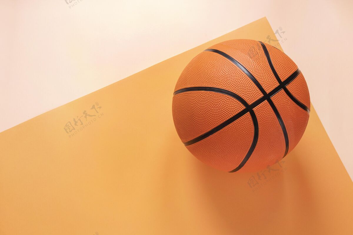 球篮球顶视图与复制空间休闲水平空间