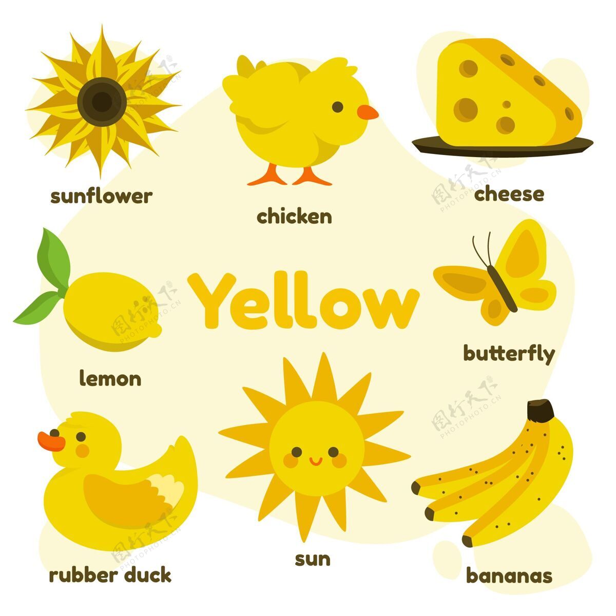 活动黄色和英语词汇集颜色词汇教学