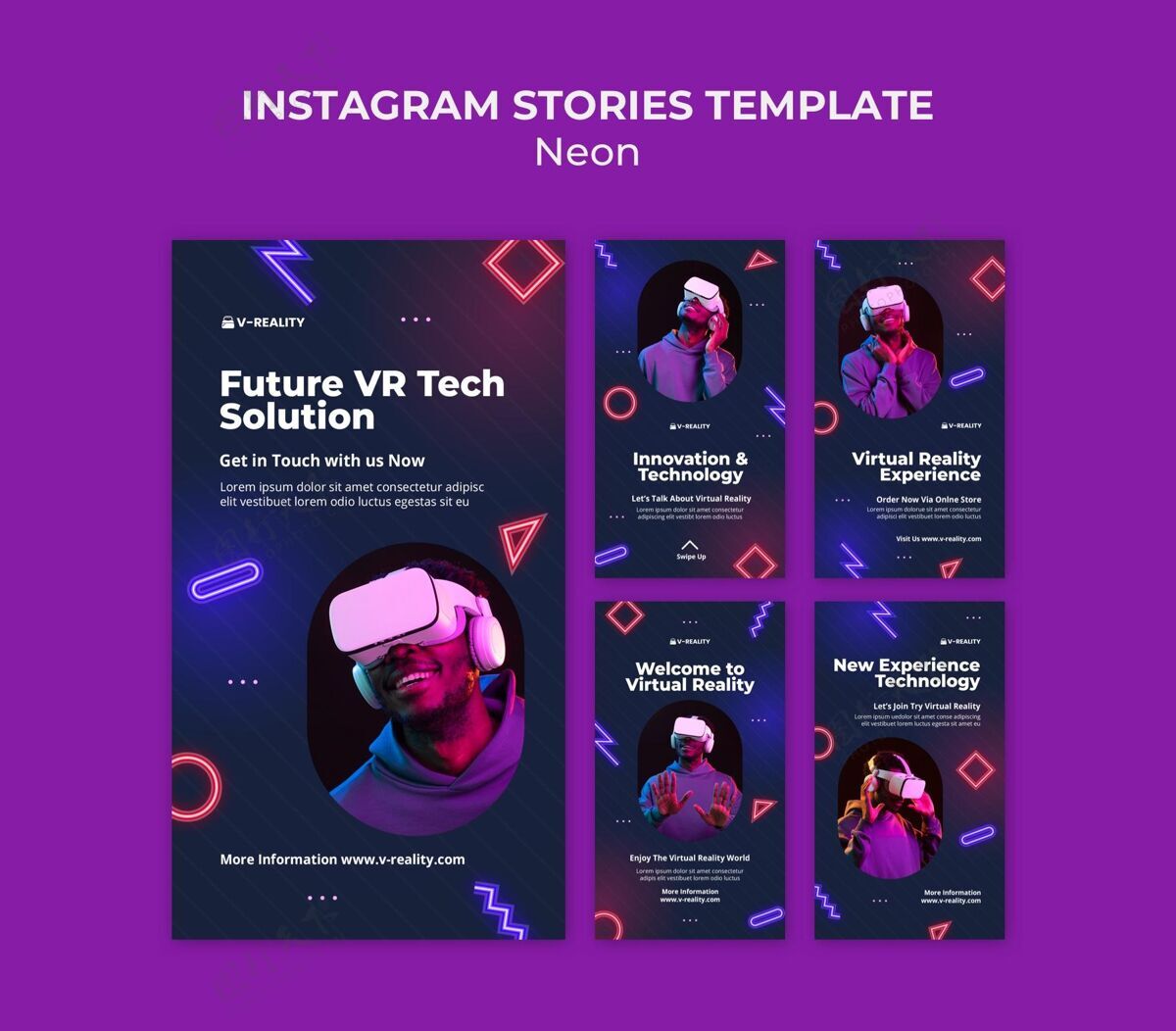 辉光霓虹虚拟现实眼镜instagram故事虚拟现实网络技术