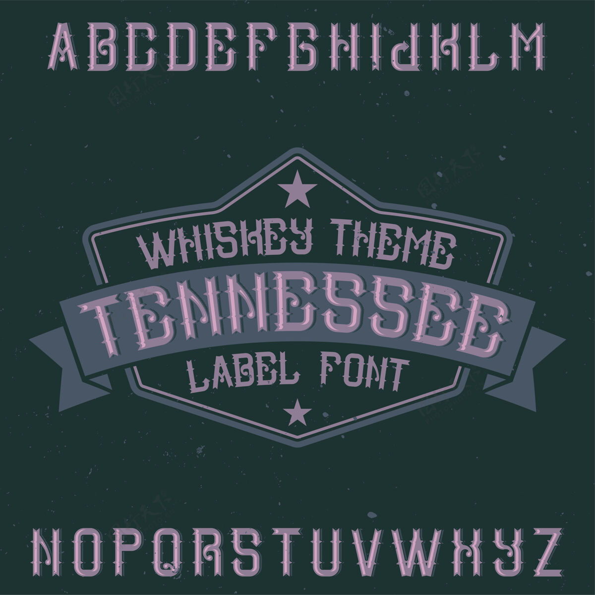 排版老式字体命名为田纳西州旧明亮设计