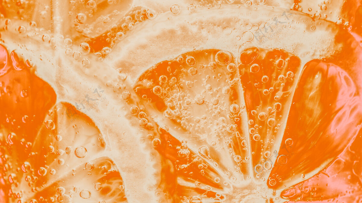 多汁新鲜切的橙子片柑橘食品有机