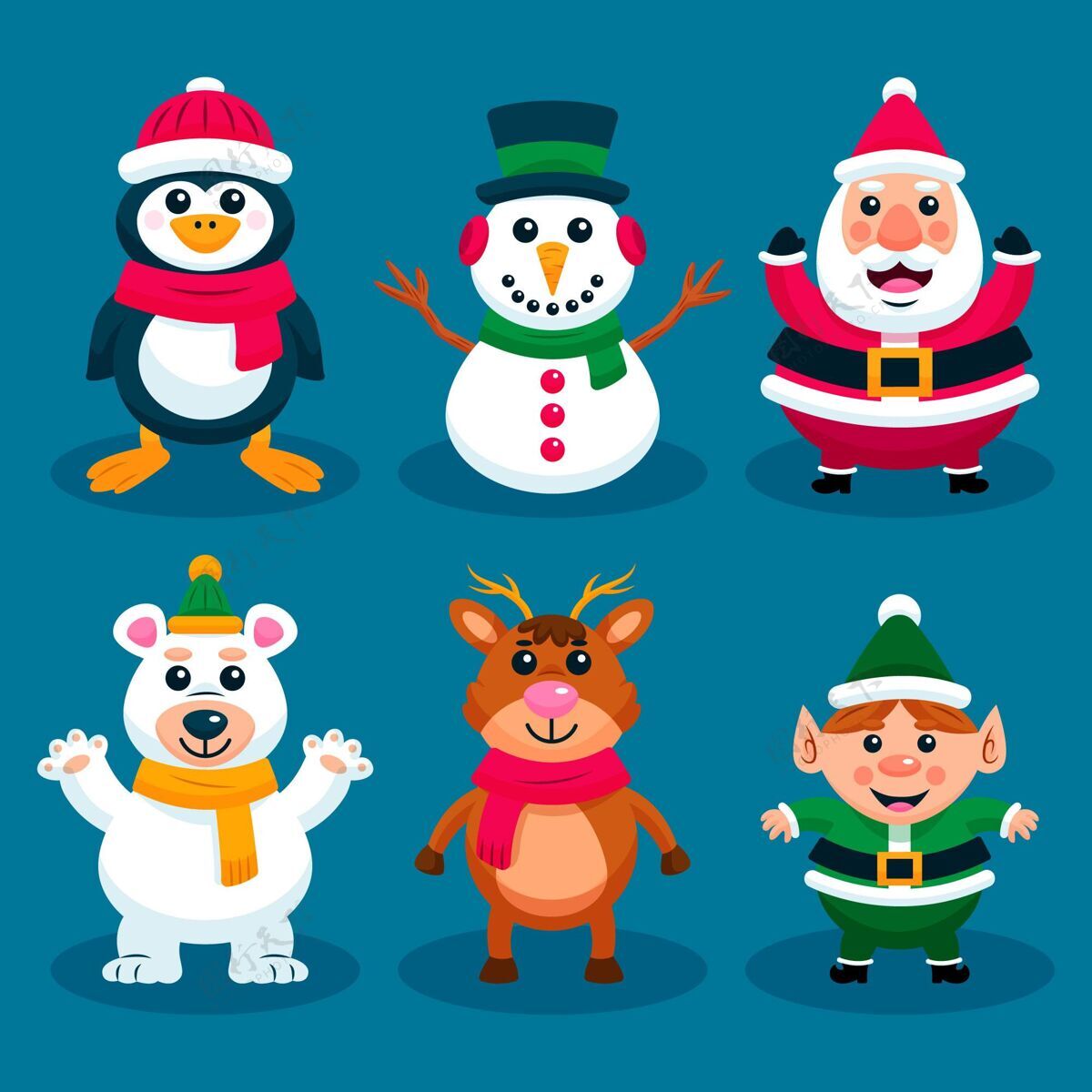 设计平面设计圣诞人物系列人物冬天收藏